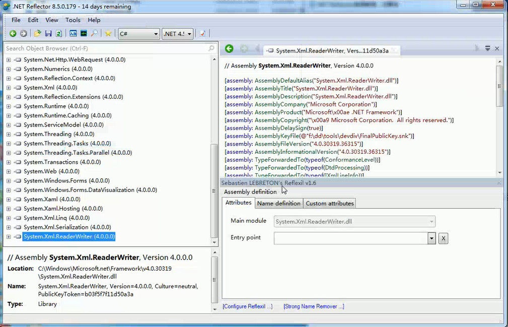 .net反编译工具(reflector 8)v8.5.0.179 绿色注册版,反编译工具,绿色注册版,第1张 .net反编译工具(reflector 8)v8.5.0.179 绿色注册版,.net反编译工具(reflector 8)v8.5.0.179 绿色注册版,反编译工具,绿色注册版,第1张